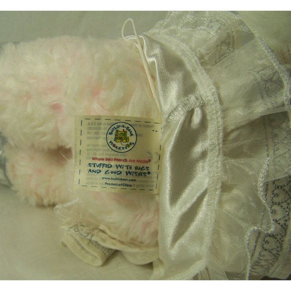 Build A Bear Snowflake Sweater Winter Outfit Pink and White Bear - Picture 10 of 13